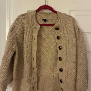 Who What Wear Tan Cardigan with Button Accents